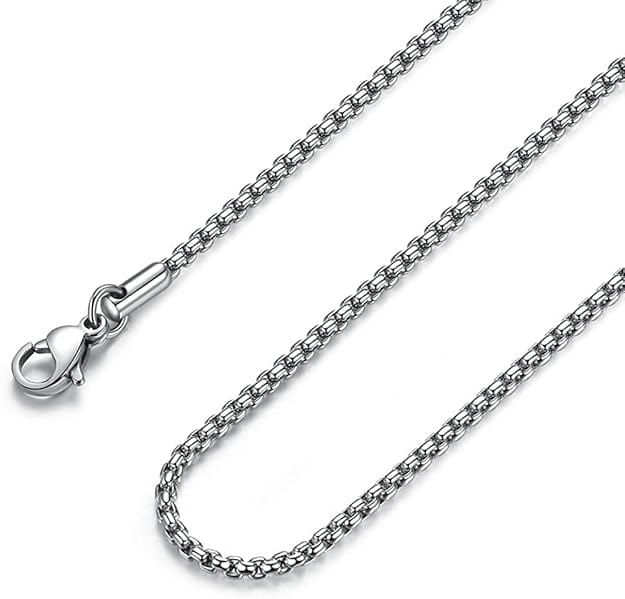 28" Chain - ROUNDED BOX - 3mm - Discounted