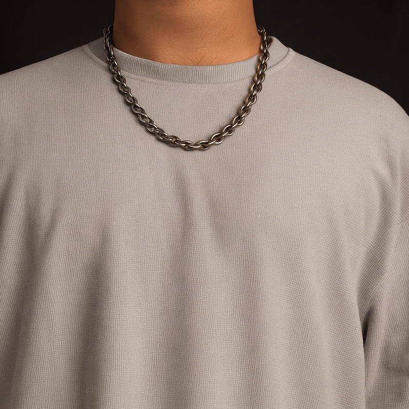 NIGHTSTEEL VEIN - 4mm Pure Stainless Steel Chain, 24inch for Men & Boys