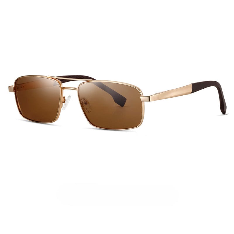 THE MEN THING Brown S15104 MAGNETAR HD Polarized Sunglasses for Men - UV400 Protection, Stainless Steel Frame
