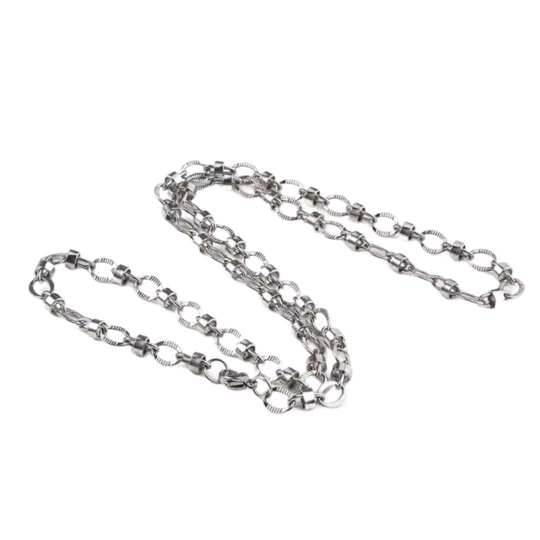 THE MEN THING Chain ALPHA LINK - 4.5mm Chain Pure Stainless Steel 23inch for Men & Boys