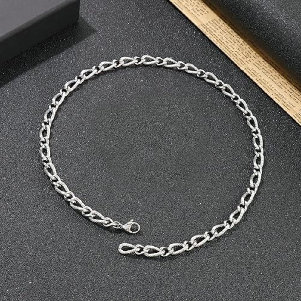 THE MEN THING Chain CZAR CURVE - 8mm Chain Pure Stainless Steel 23inch for Men & Boys