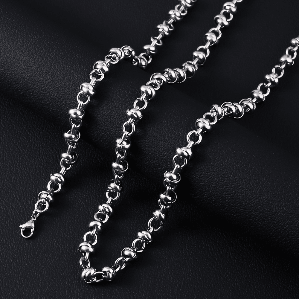 THE MEN THING Chain ELARION - 8mm Chain Pure Stainless Steel 23inch for Men & Boys