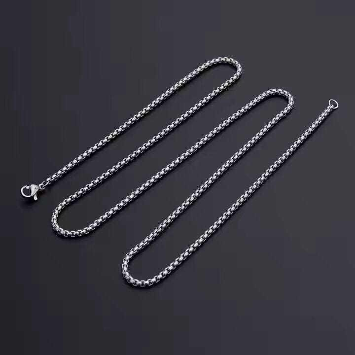 THE MEN THING Chain FROSTBITE - 3mm Chain Pure Stainless Steel 23inch for Men & Boys
