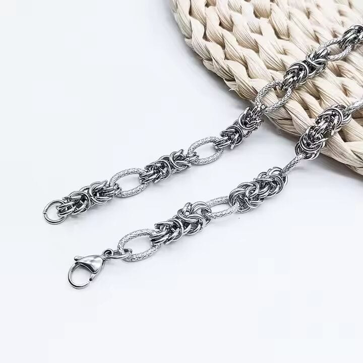 THE MEN THING Chain GRIDON - 9mm Chain Pure Stainless Steel 23inch for Men & Boys