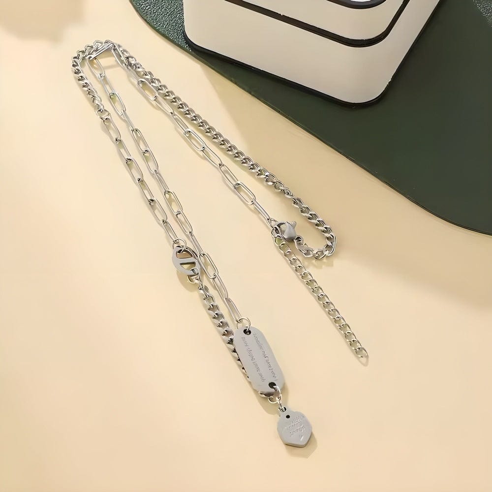 THE MEN THING Chain HEXMARK - 24inch Pure Stainless Steel European trending Style Chain for Men & Boy