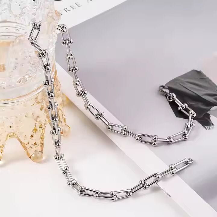 THE MEN THING Chain MYST LOCK - 8mm Chain Pure Stainless Steel 23inch for Men & Boys
