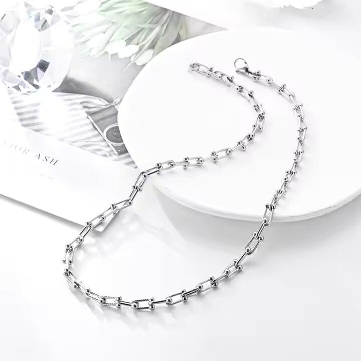 THE MEN THING Chain MYST LOCK - 8mm Chain Pure Stainless Steel 23inch for Men & Boys