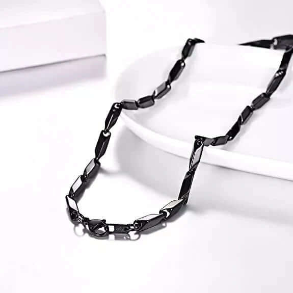 THE MEN THING Chain RICE CHAIN BLACK - Stainless Steel 24inch Chain