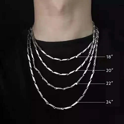 THE MEN THING Chain RICE CHAIN - Gold Tone - Pure Stainless Steel 24inch - European Trending Style for Men & Boy