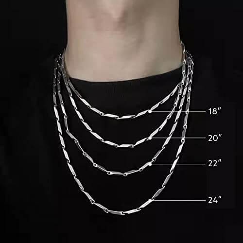 THE MEN THING Chain RICE CHAIN - Pure Stainless Steel 24inch - European Trending Style - Necklace for Men & Boy