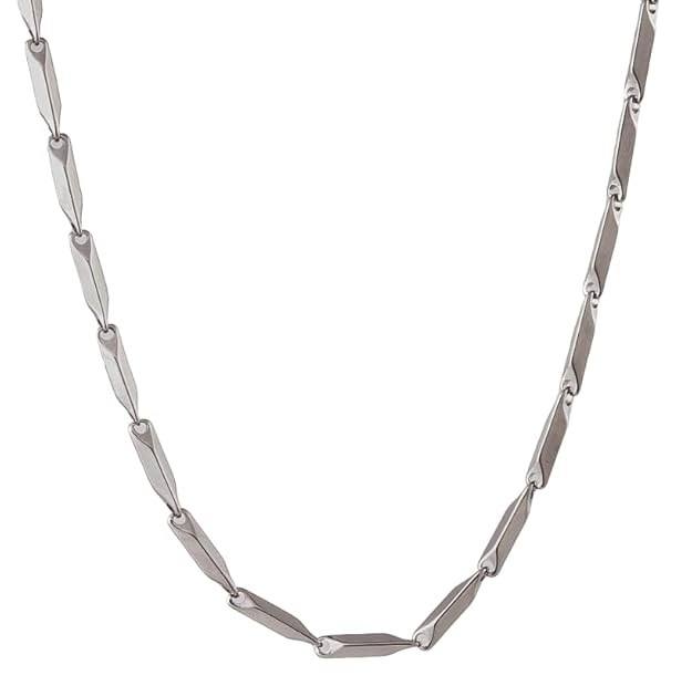 THE MEN THING Chain RICE CHAIN - Pure Stainless Steel 24inch - European Trending Style - Necklace for Men & Boy