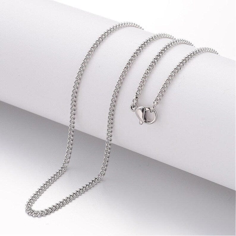 THE MEN THING Chain ROLO CHAIN NECKLACE - 2.2mm Pure Stainless Steel Chain - 24inch for Men & Boys