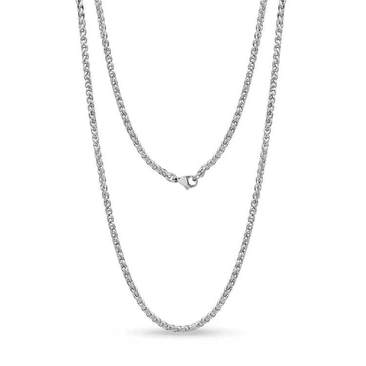 THE MEN THING Chain ROLO CHAIN NECKLACE - 2.2mm Pure Stainless Steel Chain - 24inch for Men & Boys