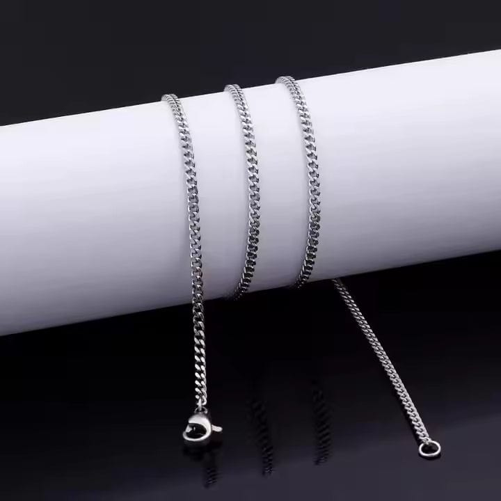 THE MEN THING Chain ROLO CHAIN NECKLACE - 2.2mm Pure Stainless Steel Chain - 24inch for Men & Boys