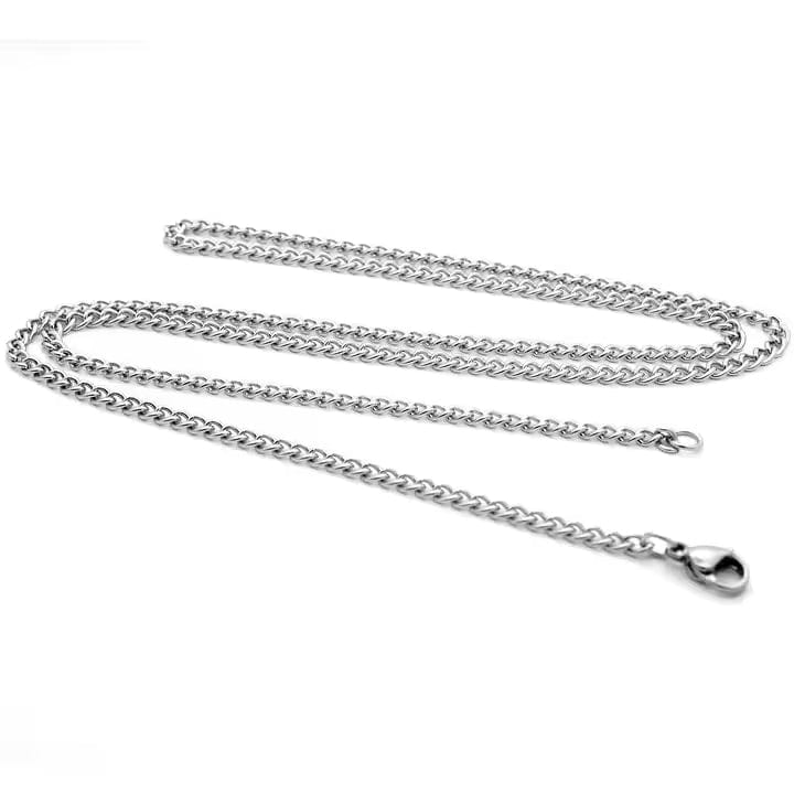 THE MEN THING Chain ROLO CHAIN NECKLACE - 2.2mm Pure Stainless Steel Chain - 24inch for Men & Boys