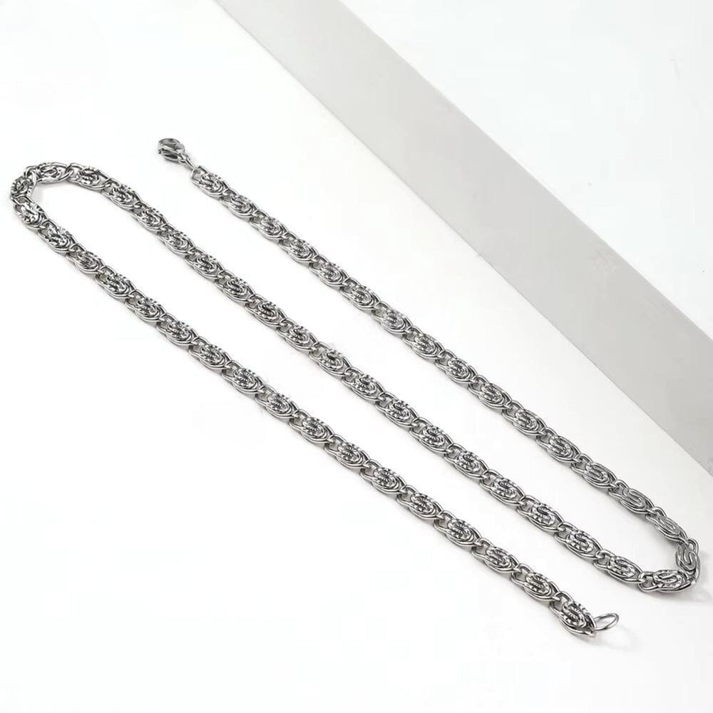 THE MEN THING Chain SCULPT LOOP - 5mm Chain Pure Stainless Steel 23inch for Men & Boys