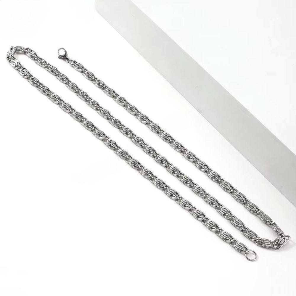 THE MEN THING Chain SEREON LOOP - 5mm Chain Pure Stainless Steel 23inch for Men & Boys
