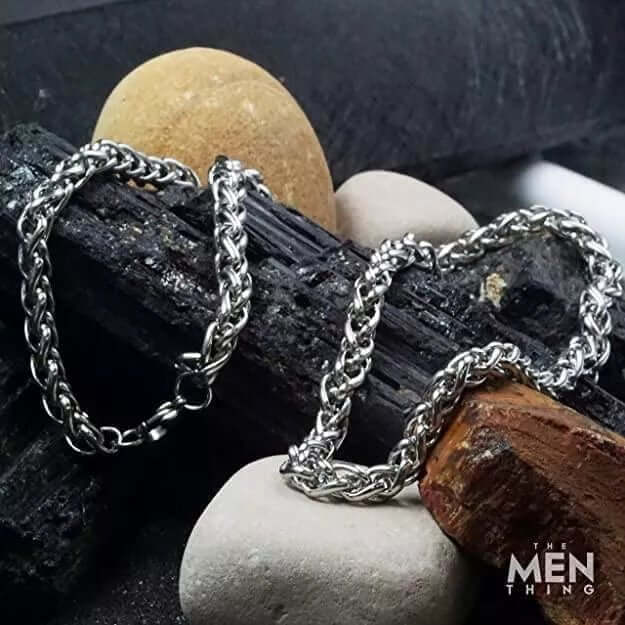 THE MEN THING Chain SPIGA CHAIN- 5mm Chain Stainless Steel 21.5inch for Men & Boys