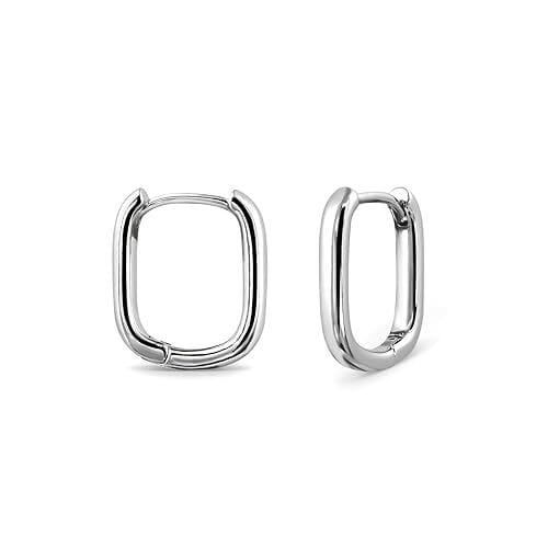 THE MEN THING Earring BOXED LINK - 10mm Pure Titanium Steel Hoop Earrings for Men & Boys (2pcs)