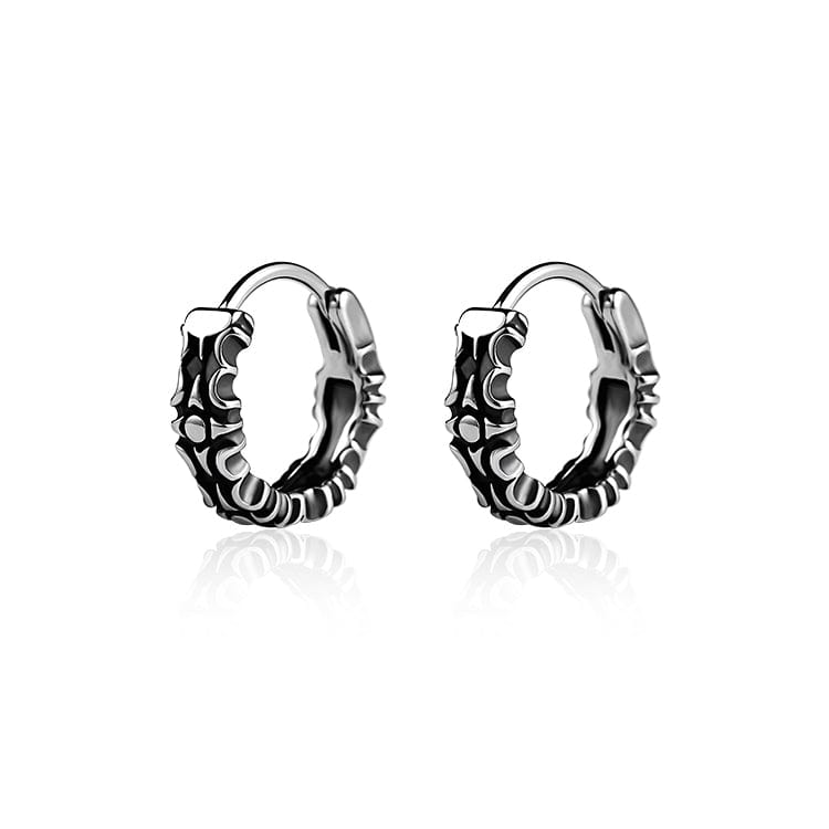 THE MEN THING Earring CELESTIAL TRIBAL - Titanium Steel Hoop Earrings for Men & Boys (2pcs)