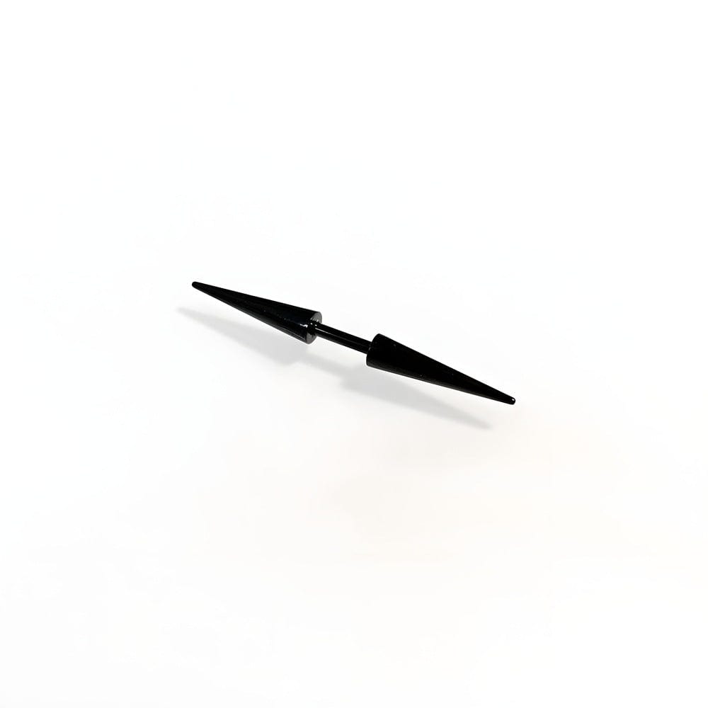 THE MEN THING Earring CYBER CONE BLACK - 3mm Pure Titanium Steel Arrow Stud Earrings for Men & Boys (2pcs)