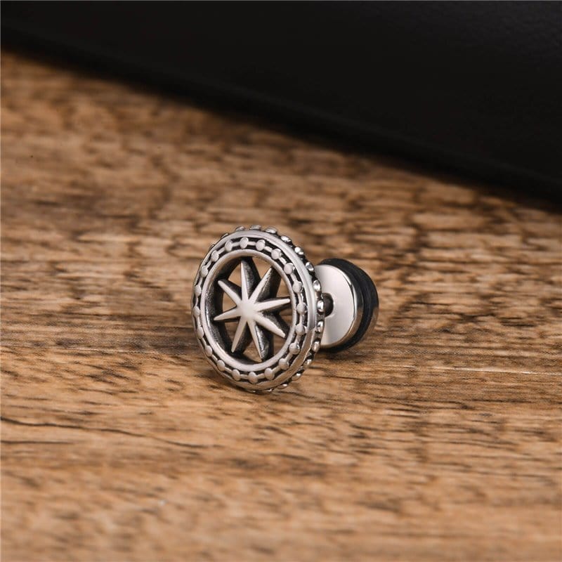 THE MEN THING Earring GALAXOR - 6mm Pure Titanium Steel Hoop Earrings for Men & Boys (2pcs)