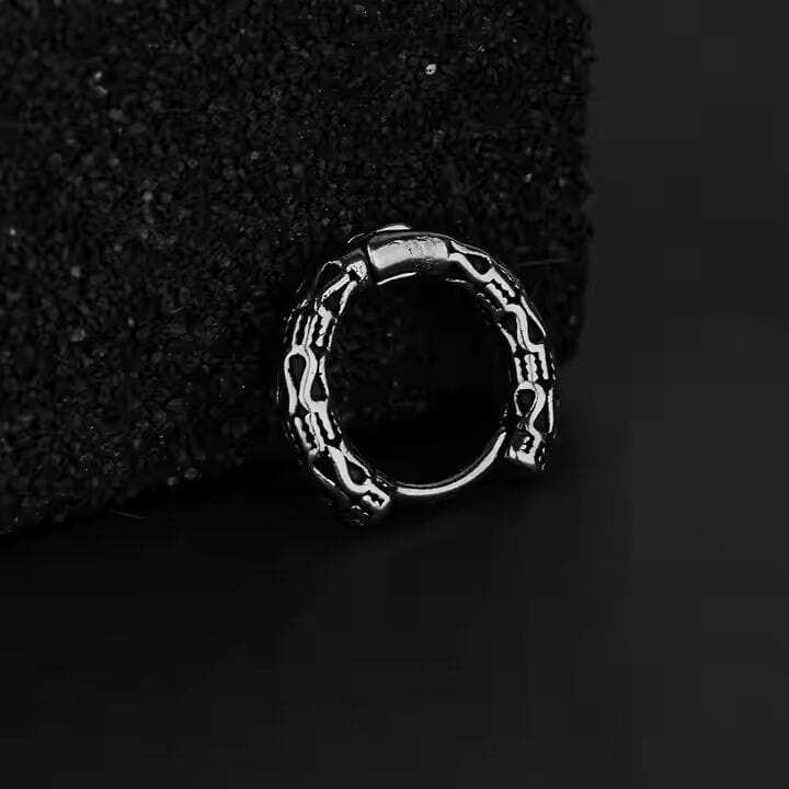 THE MEN THING Earring INFERNO COIL - 10mm Pure Titanium Steel Hoop Earrings for Men & Boys (2pcs)