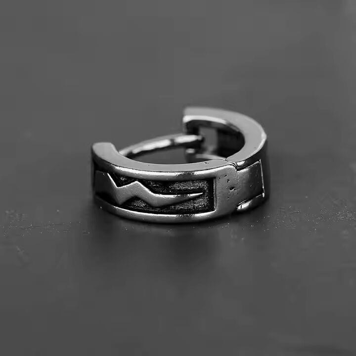THE MEN THING Earring KRATOS - 10mm Pure Titanium Steel Hoop Earrings for Men & Boys (2pcs)