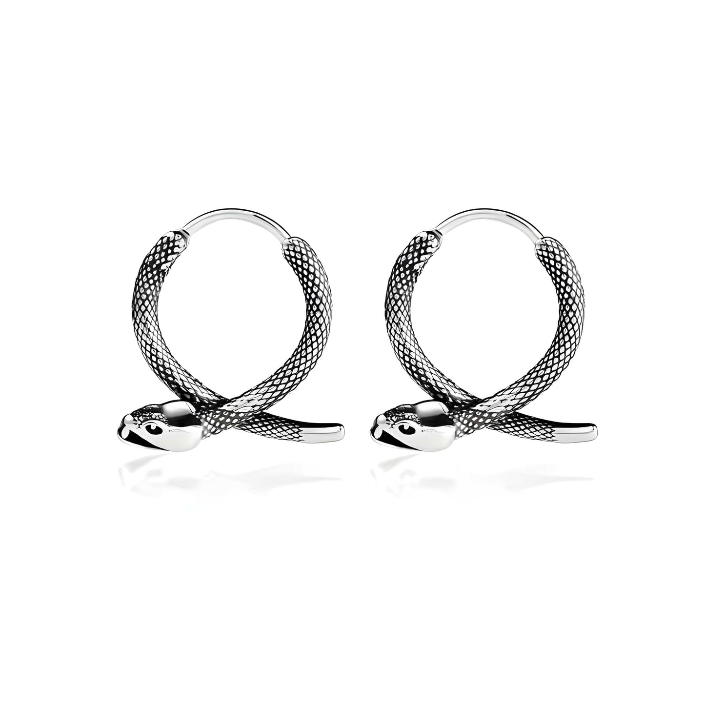 THE MEN THING Earring SLYTHER LOOP - 12mm Pure Titanium Steel Hoop Earrings for Men & Boys (2pcs)