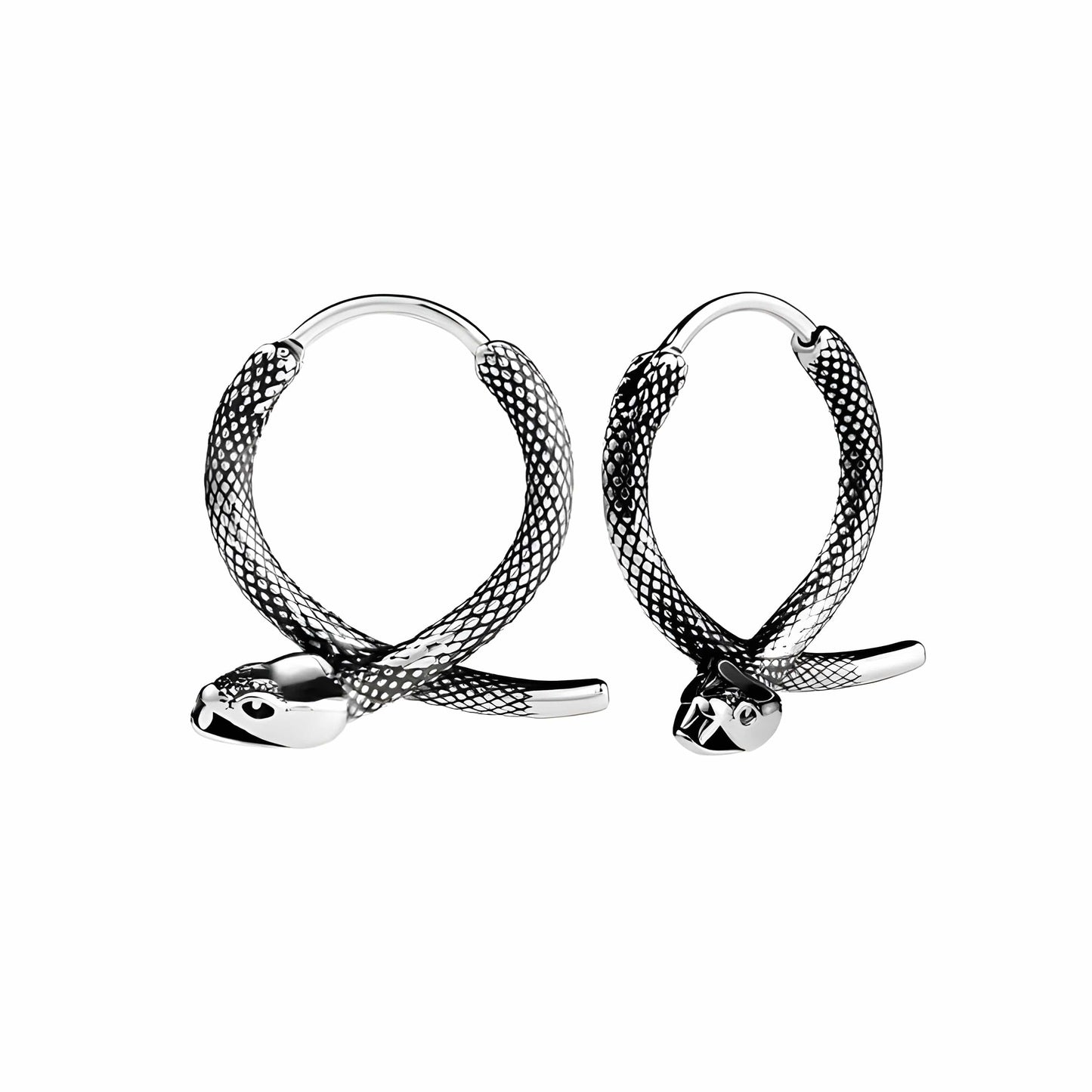 THE MEN THING Earring SLYTHER LOOP - 12mm Pure Titanium Steel Hoop Earrings for Men & Boys (2pcs)
