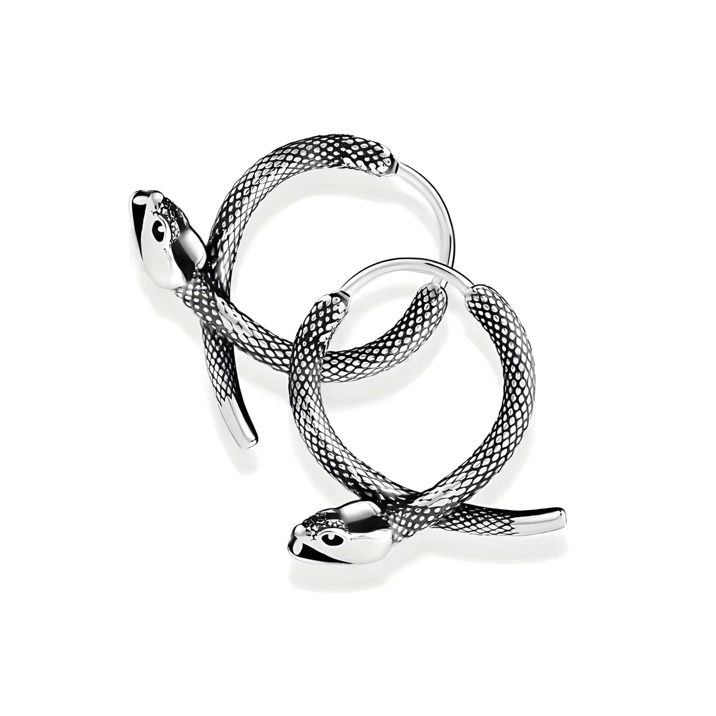 THE MEN THING Earring SLYTHER LOOP - 12mm Pure Titanium Steel Hoop Earrings for Men & Boys (2pcs)