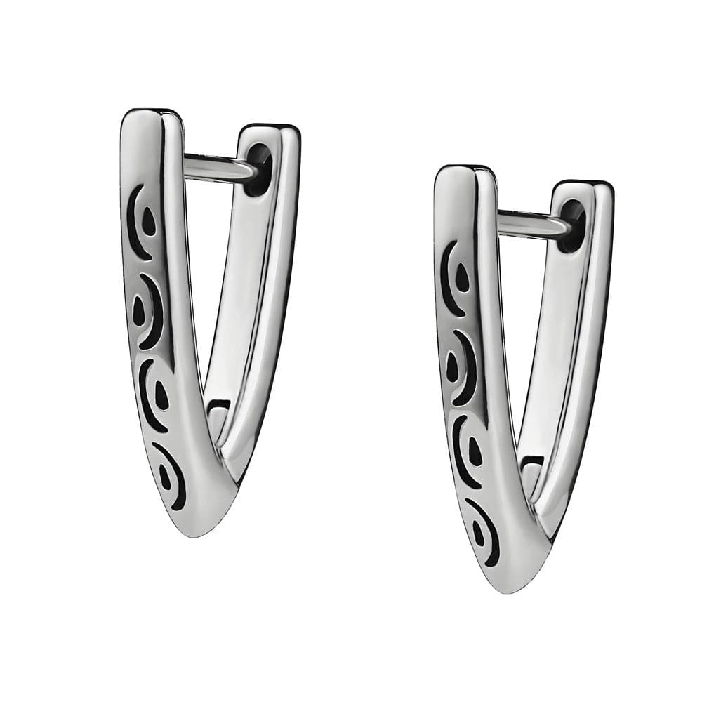 THE MEN THING Earring VOID ARC - 5mm Pure Titanium Steel Hoop Earrings for Men & Boys (2pcs)