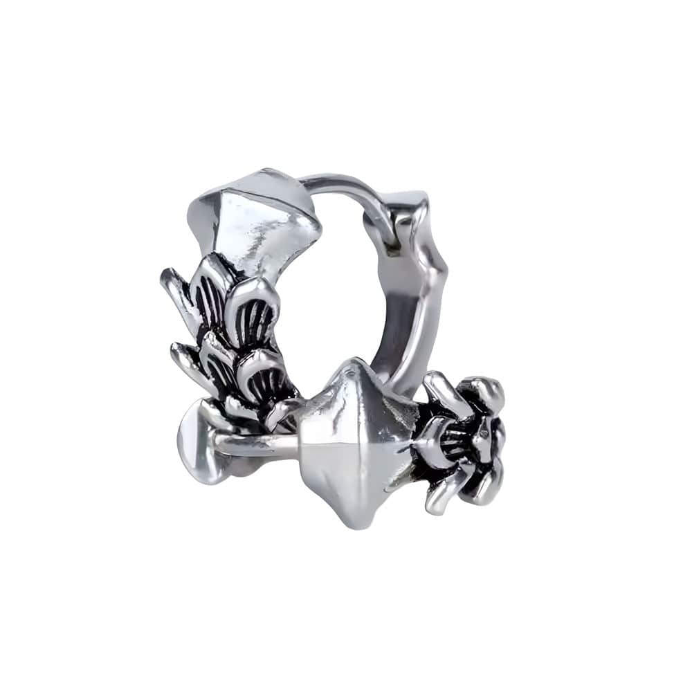 THE MEN THING Earring WRAITHLEAF - 10mm Titanium Steel Hoop Earrings for Men & Boys (2pcs)