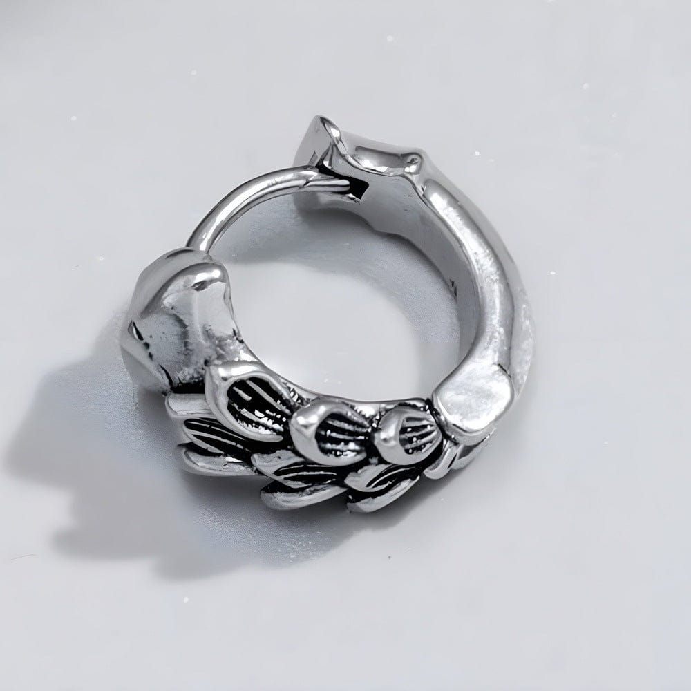 THE MEN THING Earring WRAITHLEAF - 10mm Titanium Steel Hoop Earrings for Men & Boys (2pcs)