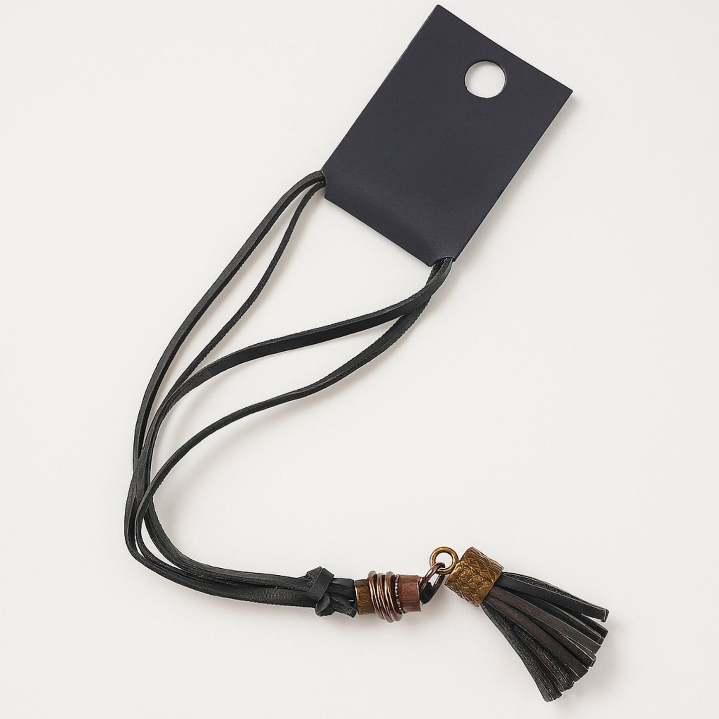 THE MEN THING Leather Necklace GRIT TASSEL - Leather Necklace for Men - Adjustable Pure Leather Cord Necklace for Men & Boys