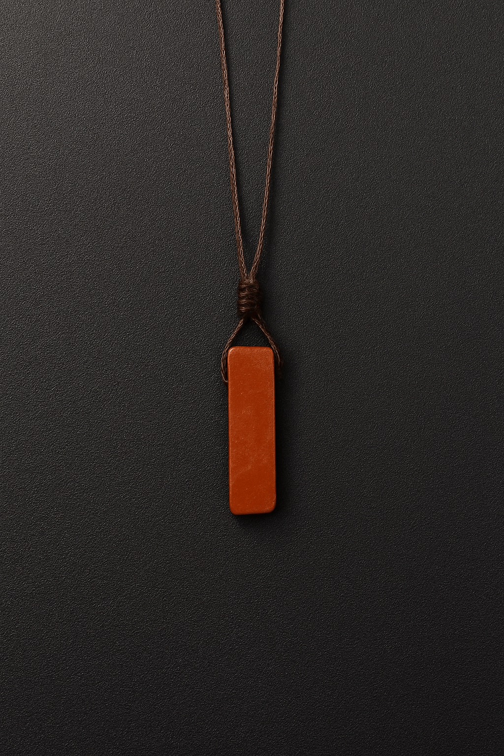 THE MEN THING Leather Necklace SUNSTONE PENDANT - Natural Crystal Pendant with Adjustable Pure Leather Cord Necklace for Men & Boys