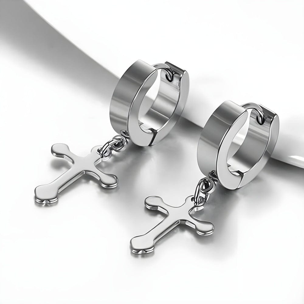The Men Thing Nose & Ear Ring ALTROSS SILVER - 5mm Titanium Steel Hoop Earrings for Men & Boys (2 Pcs)