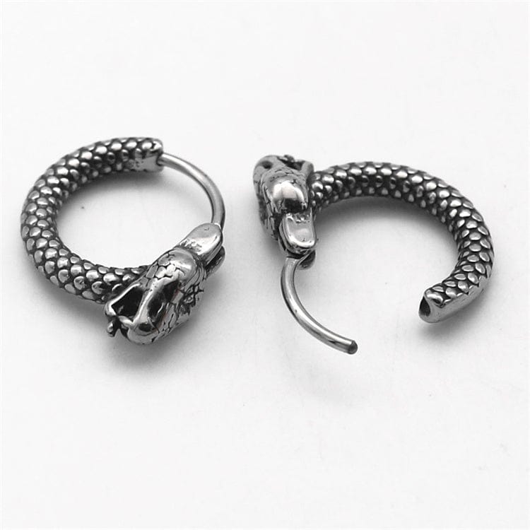 THE MEN THING Nose & Ear Ring FANG - Titanium Steel Hoop Earrings for Men & Boys (2 Pcs)