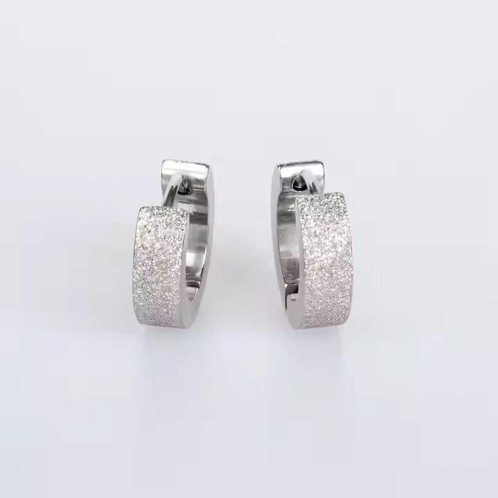 THE MEN THING Nose & Ear Ring Pair (Both Ears) ARCTIC SILVER HALO - 5mm Titanium Steel Hoop Earrings for Men & Boys (2 Pcs)