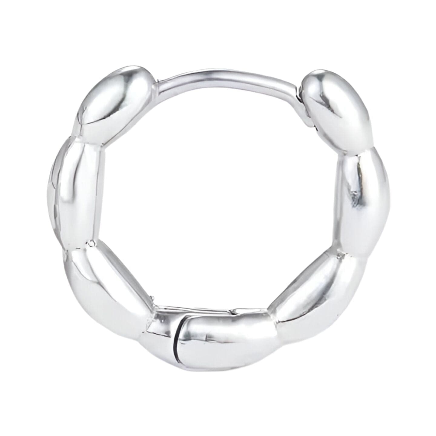 THE MEN THING Nose & Ear Ring Pair (Both Ears) BREEZE CURVE - Titanium Steel Hoop Earrings for Men & Boys (2 Pcs)