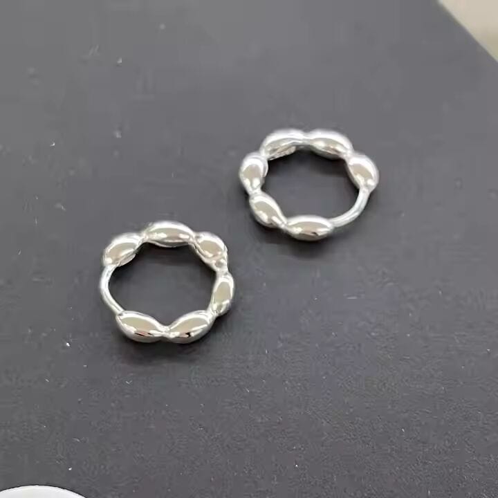THE MEN THING Nose & Ear Ring Pair (Both Ears) BREEZE CURVE - Titanium Steel Hoop Earrings for Men & Boys (2 Pcs)