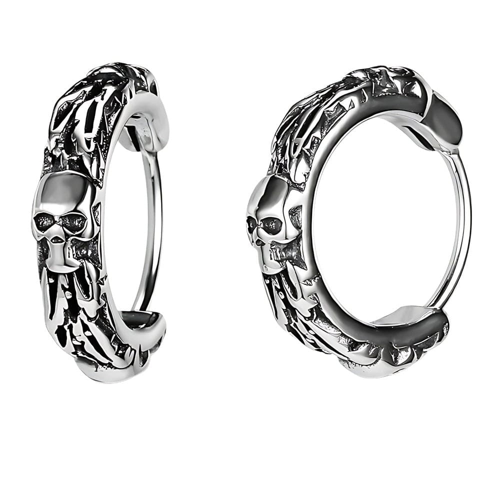 THE MEN THING Nose & Ear Ring Pair (Both Ears) GHOSTFURY HOOPS - Titanium Steel Hoop Earrings for Men & Boys (2 Pcs)