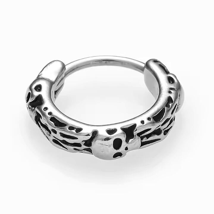 THE MEN THING Nose & Ear Ring Pair (Both Ears) GHOSTFURY HOOPS - Titanium Steel Hoop Earrings for Men & Boys (2 Pcs)