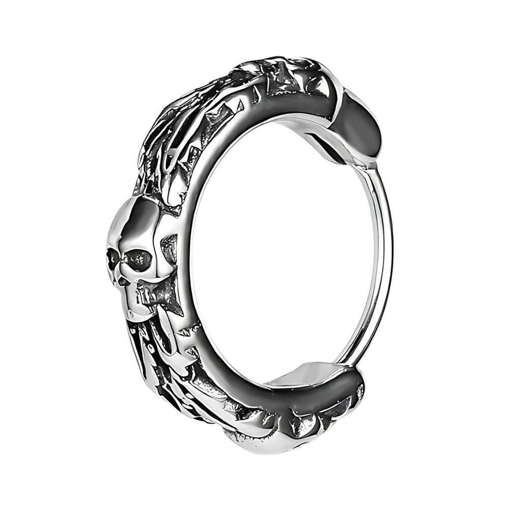 THE MEN THING Nose & Ear Ring Pair (Both Ears) GHOSTFURY HOOPS - Titanium Steel Hoop Earrings for Men & Boys (2 Pcs)