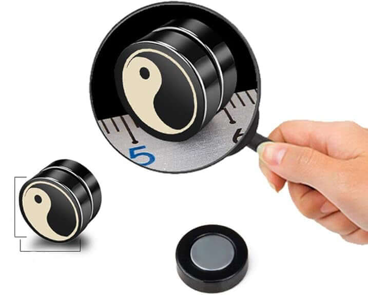 THE MEN THING Nose & Ear Ring Pair (Both Ears) HARMONIX - Magnetic Non-Piercing Pure Titanium Steel Studs Earrings for Men & Boys (2 Pcs)