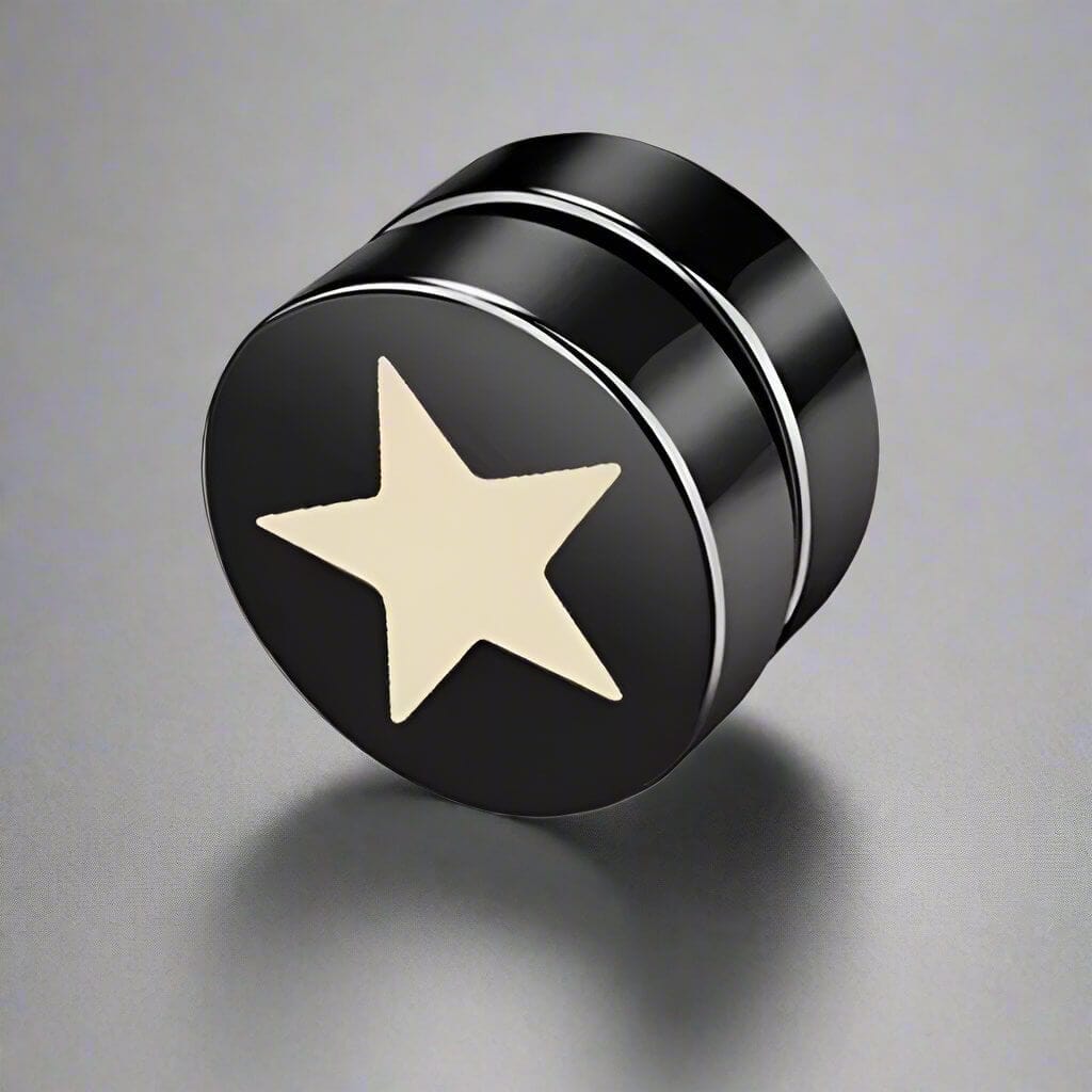 THE MEN THING Nose & Ear Ring Pair (Both Ears) STARLUX - Magnetic Non-Piercing Pure Titanium Steel Studs Earrings for Men & Boys (2 Pcs)