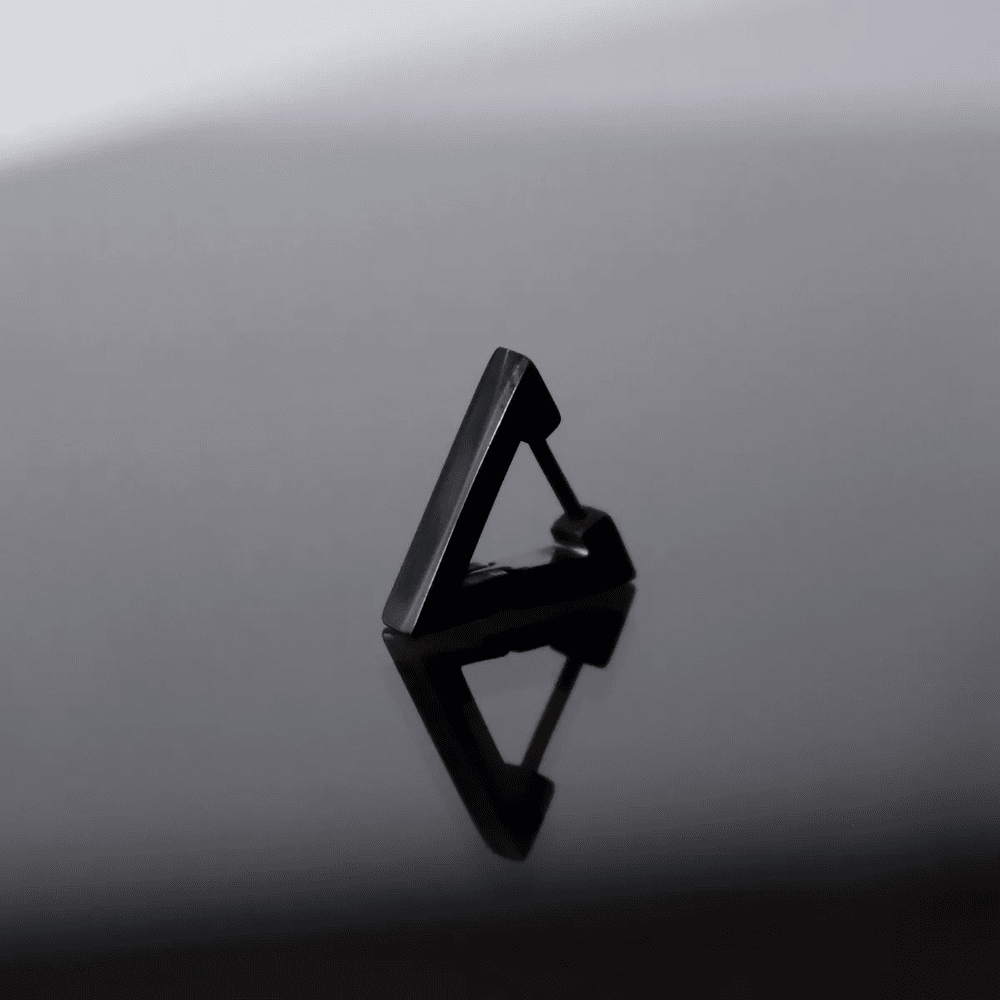 THE MEN THING Nose & Ear Ring Pair (Both Ears) TRIANGLE HOOP - Titanium Steel Stud Earrings for Men & Boys (2 Pcs)