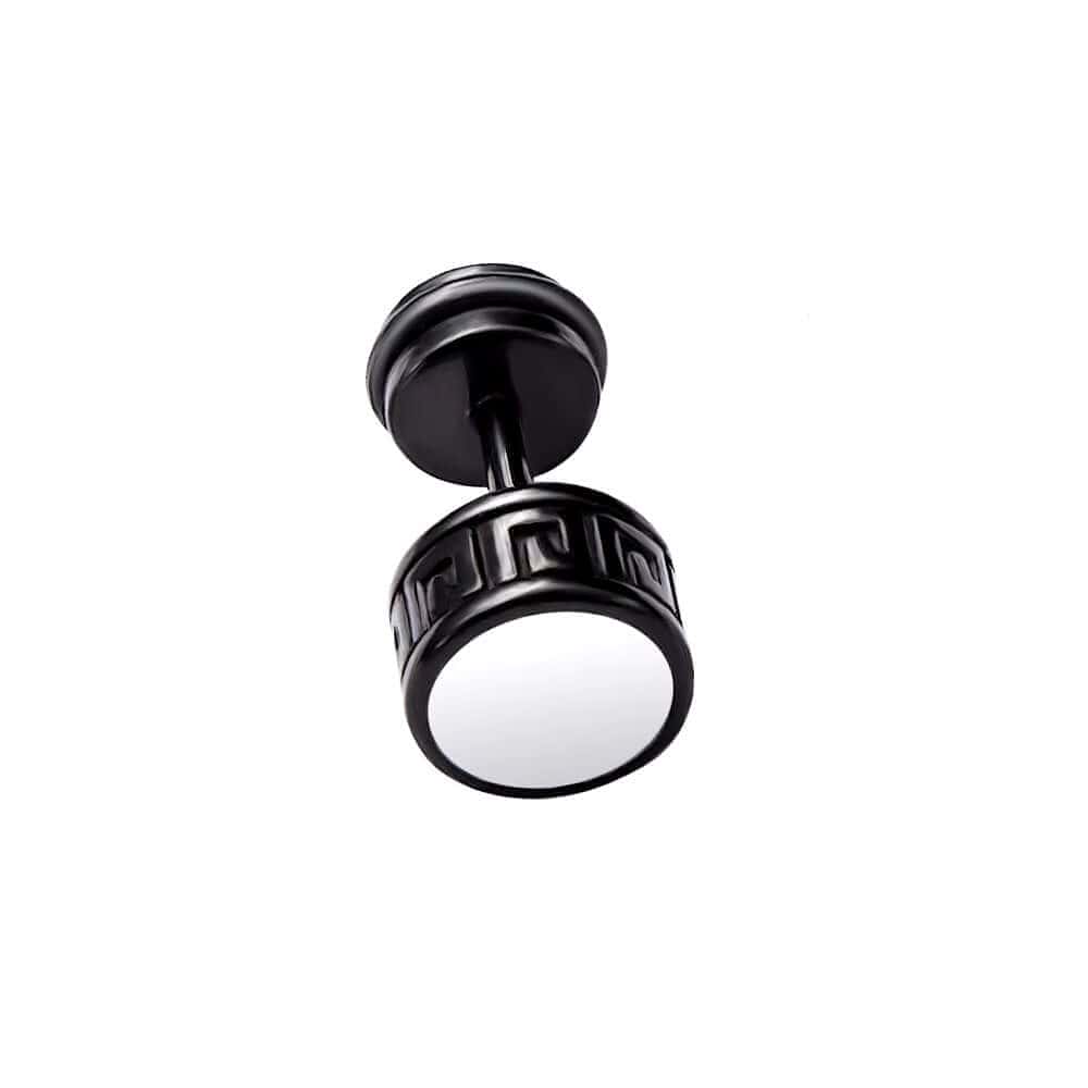 THE MEN THING Nose & Ear Ring Pair (Both Ears) TWO-TONE CIRCLE - Pure Titanium Steel Piercing Ear Earrings for Men & Boys (2 Pcs)
