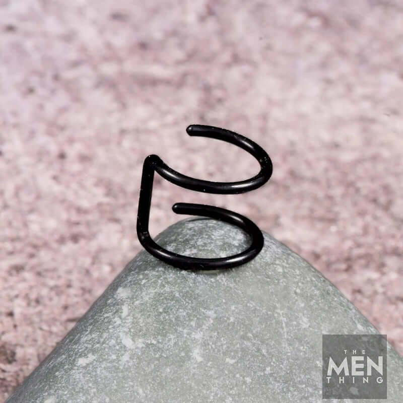 THE MEN THING Nose & Ear Ring SPARTA MAN - Non Piercing Earring – Pure Stainless Steel for Men and Boys (1 Pcs)