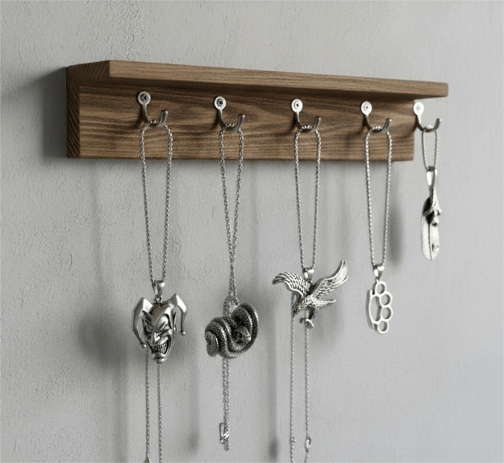 THE MEN THING Pack of 5 Alloy Pendants with 24 inch Stainless Steel Chains for Men & Boys
